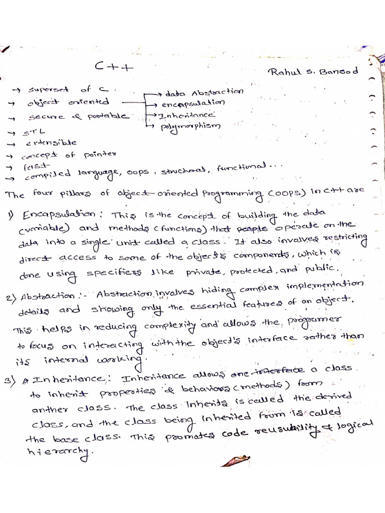 C++ notes from expert | PDF