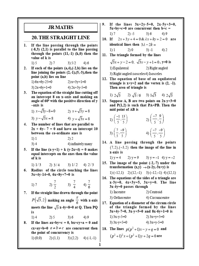 20 The Straight Line - 250427 - 072329 | PDF | Elementary Geometry ...