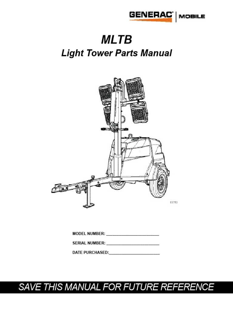MLTB Light Tower Parts Manual | PDF | Trailer (Vehicle) | Manufactured ...