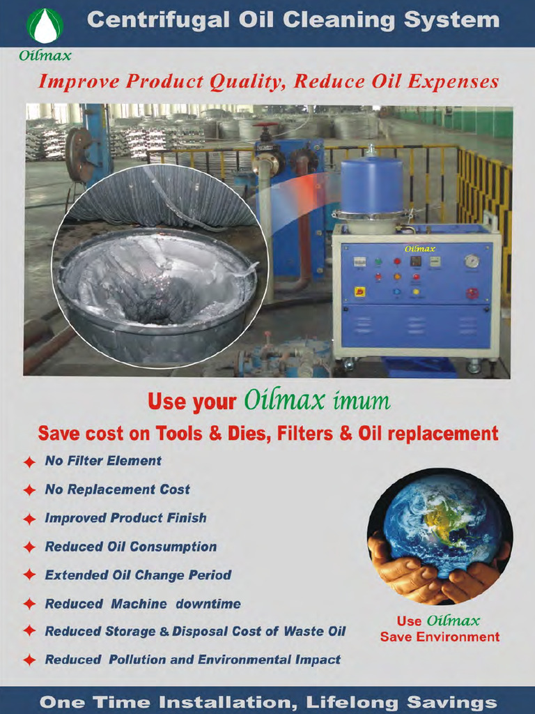 Oilmax Centrifugal Oil Cleaning System | PDF