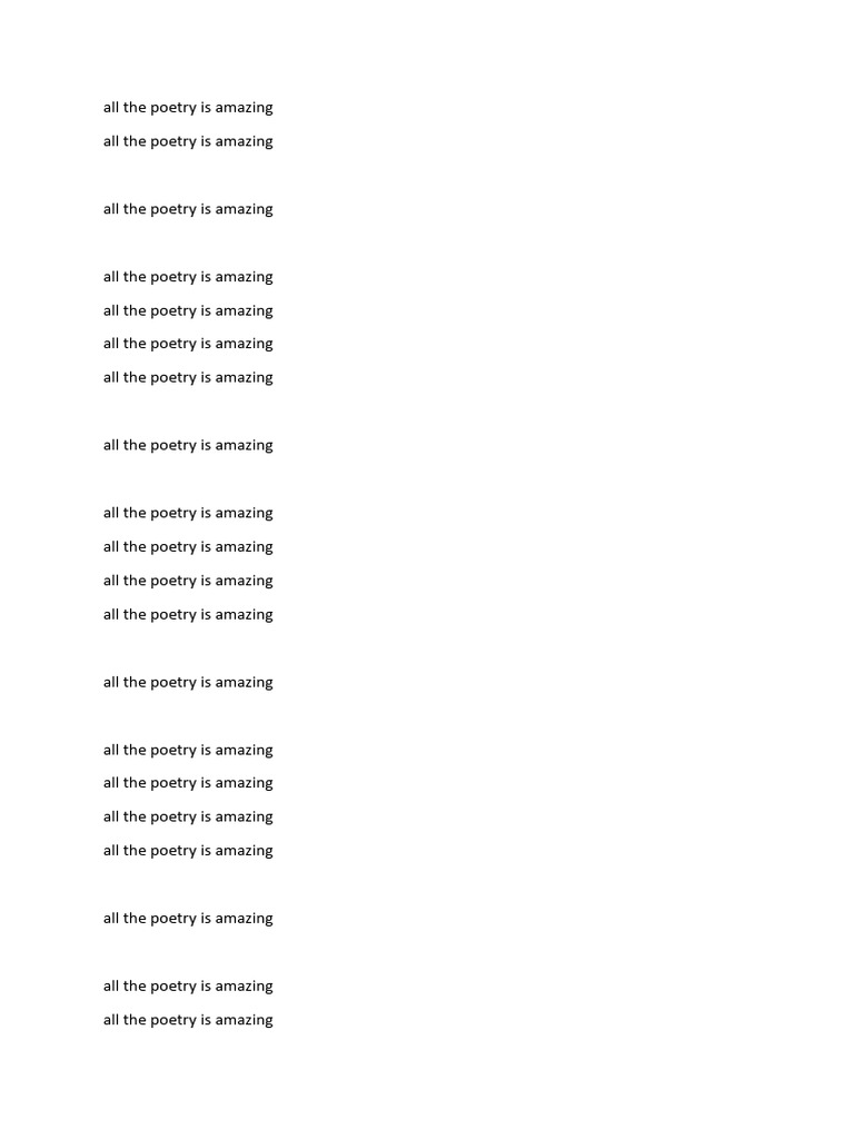 All The Poetry Is Amazing | PDF