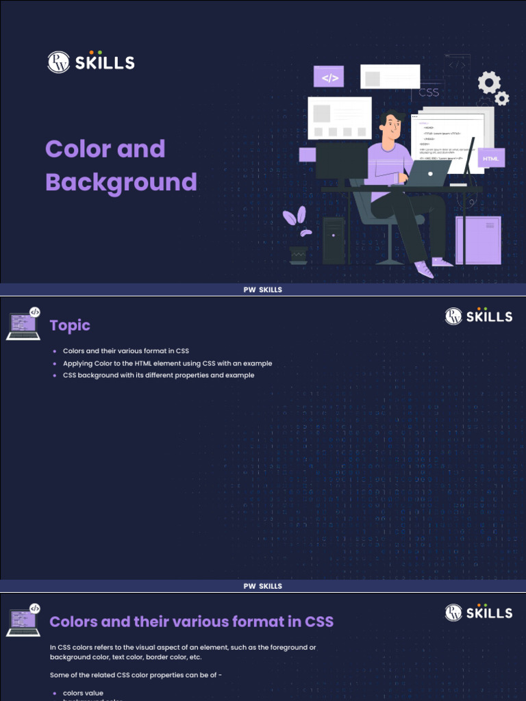 Starting with CSS 03 _ Color and Background Class Notes __ Full Stack ...