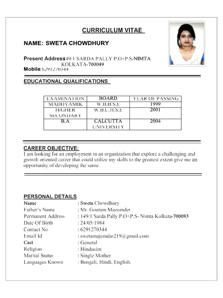 CV Sweta | PDF