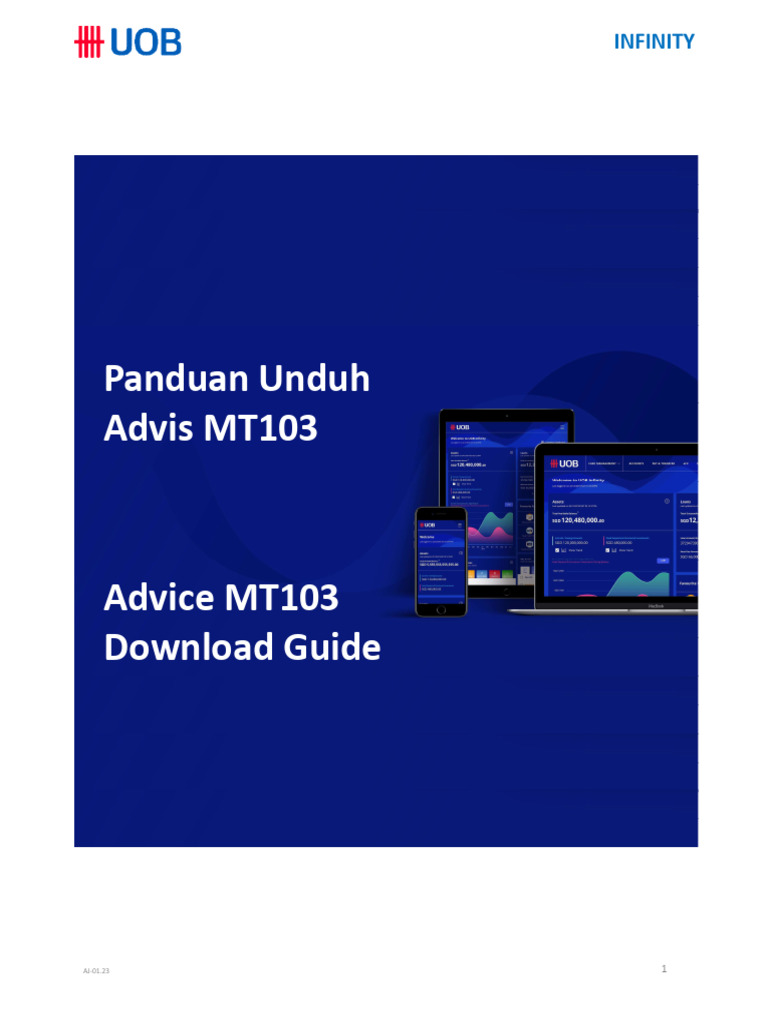 Panduan Unduh Advis MT103 UOB | PDF
