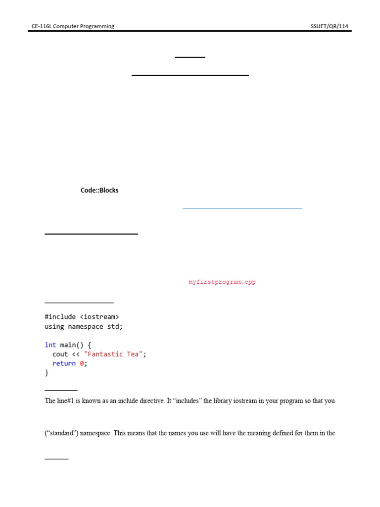 Introduction to C++ Programming Basics | PDF | Data Type | C++