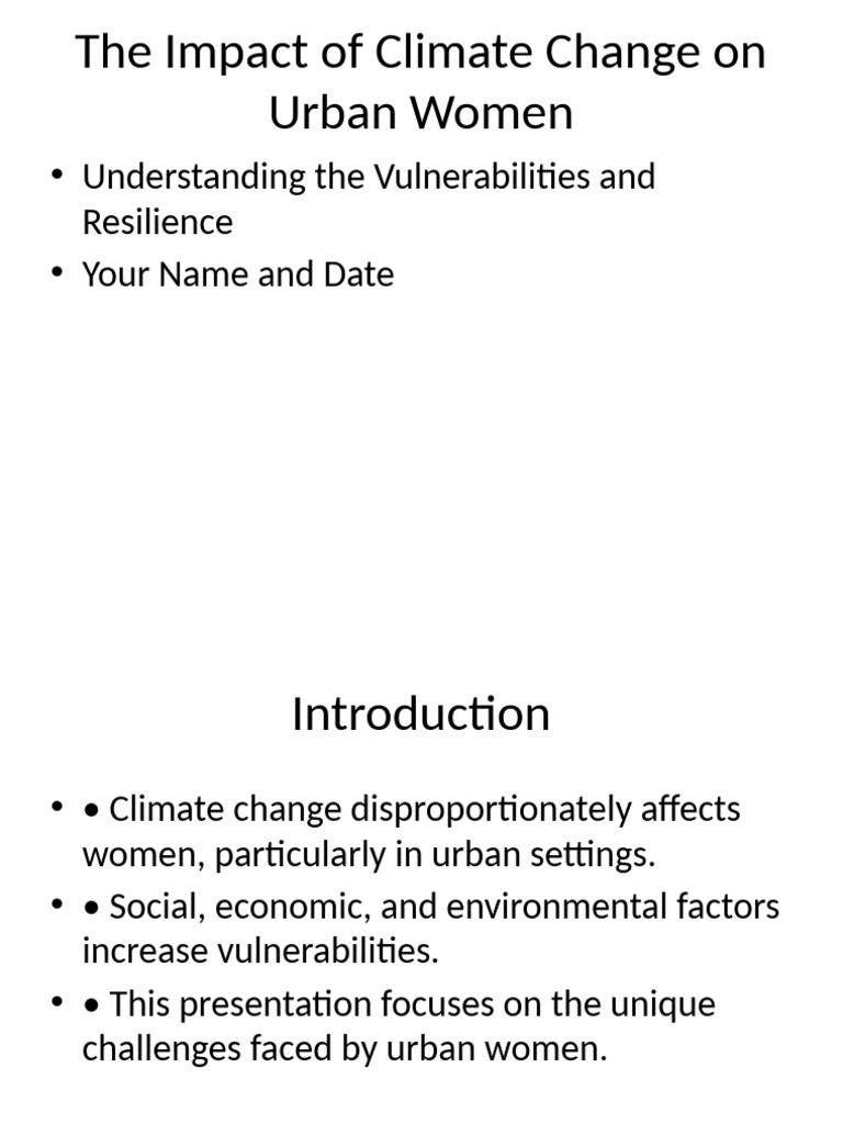 Detailed Impact of Climate Change On Urban Women | PDF | Psychological ...