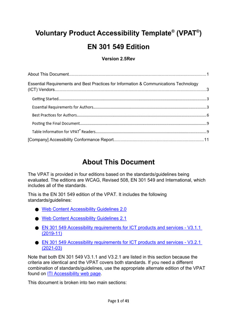 VPAT2.5Rev EU February2025 | PDF | Information Technology | Cyberspace