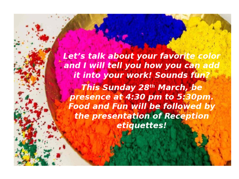 Colourful Sunday-28th March | PDF