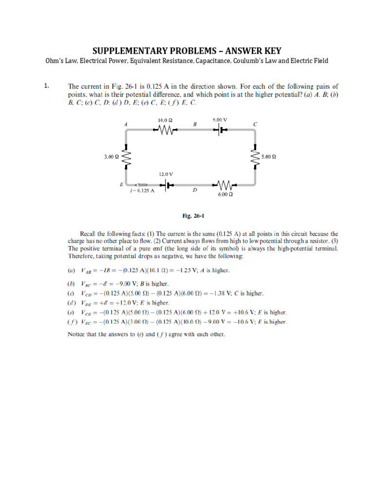 Physics 2 Lab Requirement Part 2 - Answer Key | PDF