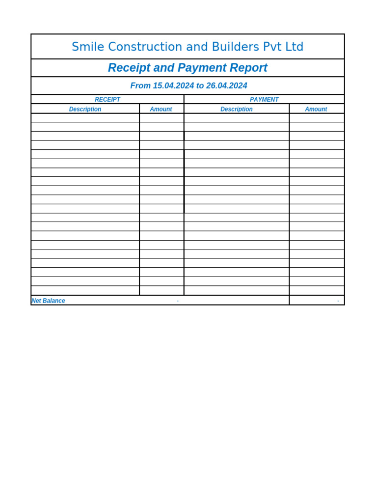 Receipt and Payment Report 2024 | PDF