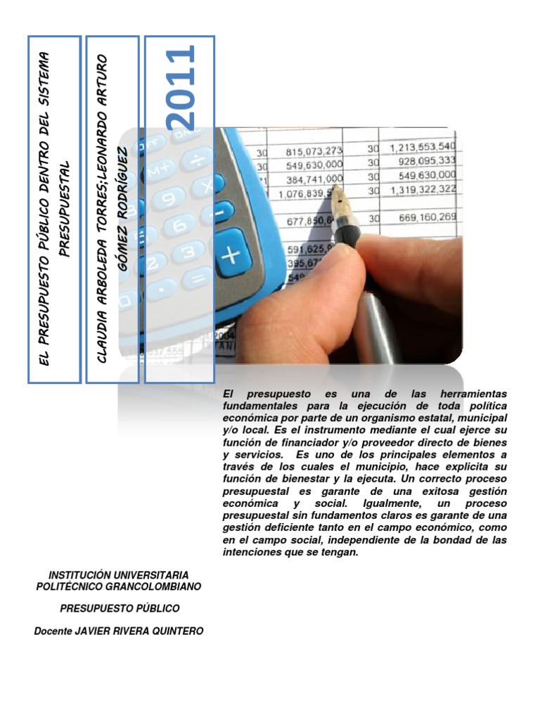 EL PRESUPUESTO PÚBLICO DENTRO DEL SISTEMA PRESUPUESTAL EN ...