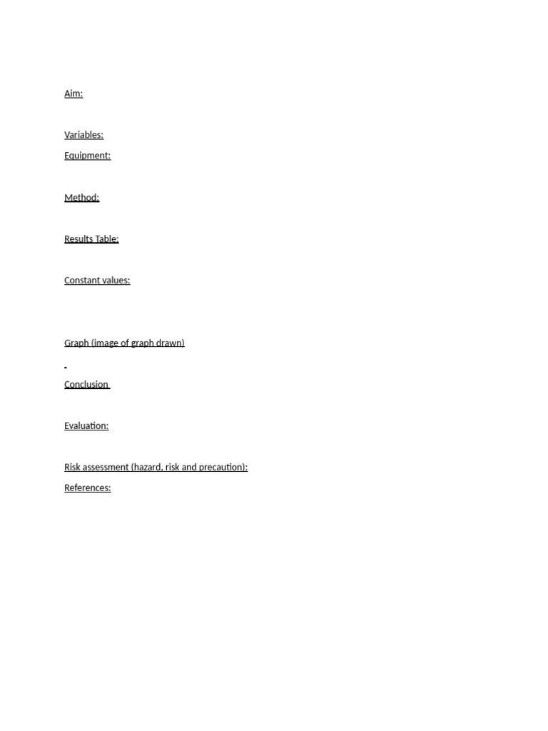 Lab Report Template | PDF