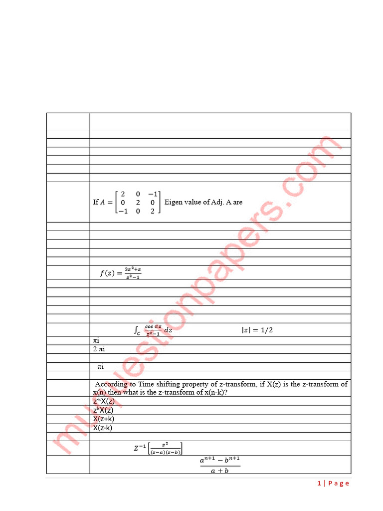 Engineering Mathematics IV Exam Paper | PDF