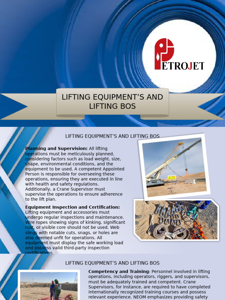 Lifting Equipment's and Lifting Bos | PDF | Occupational Safety And ...