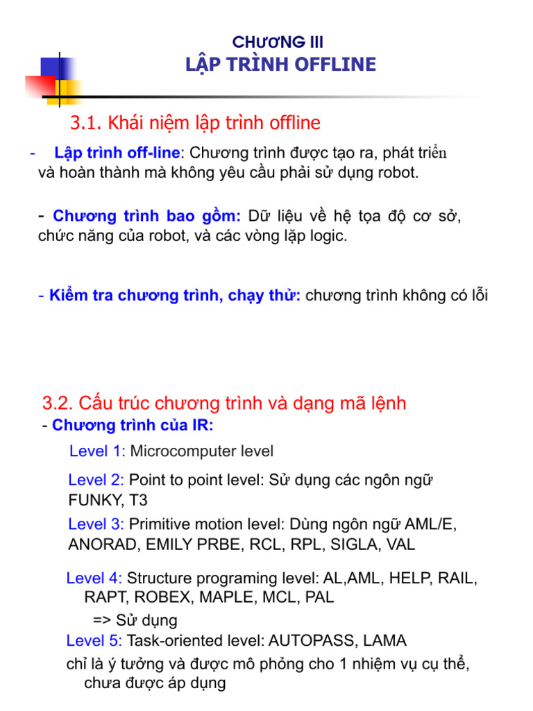 KTLT Robot CN - Chuong 3 - Gui SV | PDF