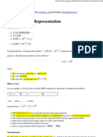 Floating Point Representation