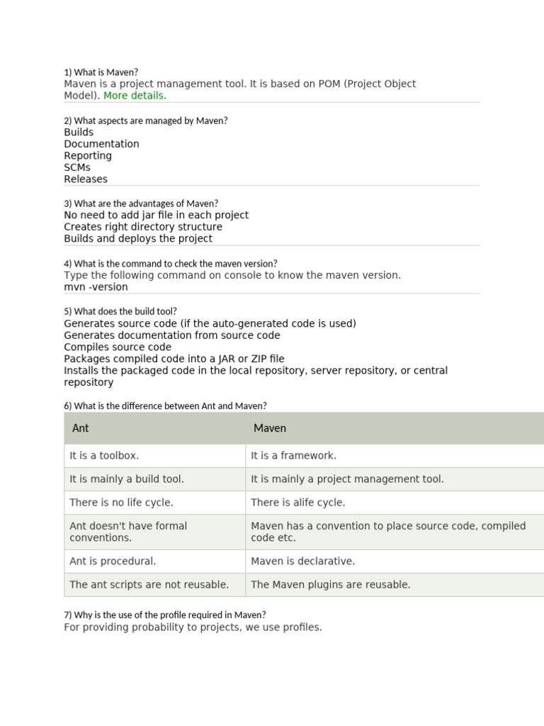 Maven Interview Questions and Insights | PDF | Software | Computer ...