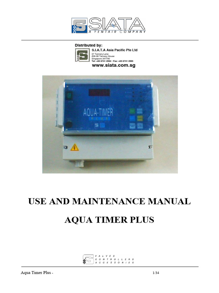 Aqua Timer Plus User Manual | PDF | Alternating Current | Electrical ...