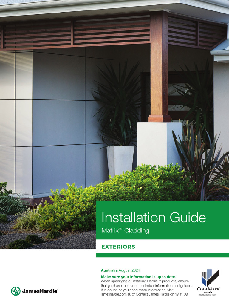 Matrix Cladding Installation Guide | PDF | Framing (Construction) | Wall