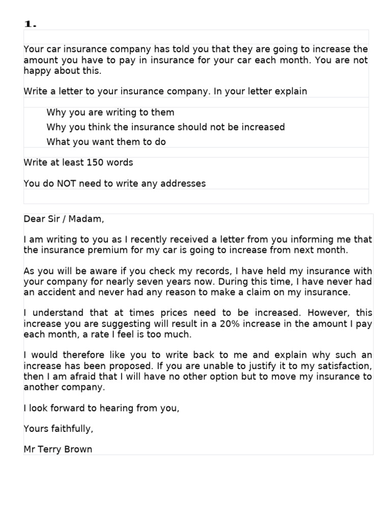 Sample Letters for Various Situations | PDF | Insurance
