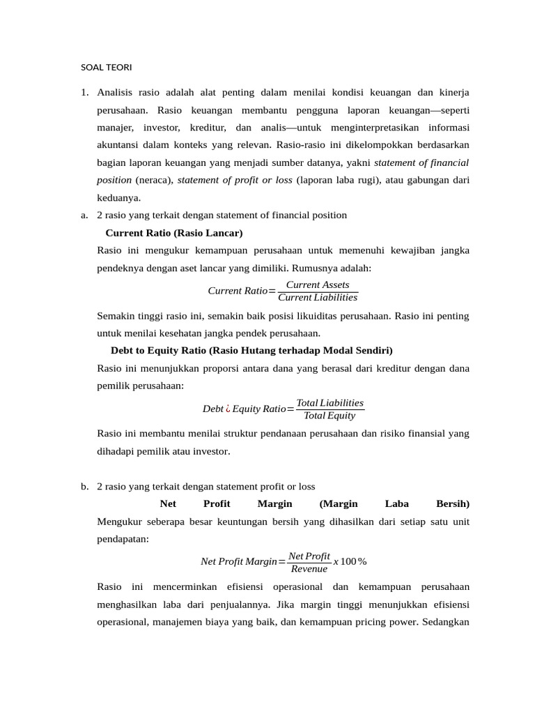 Soal Teori Dan Hitungan | PDF