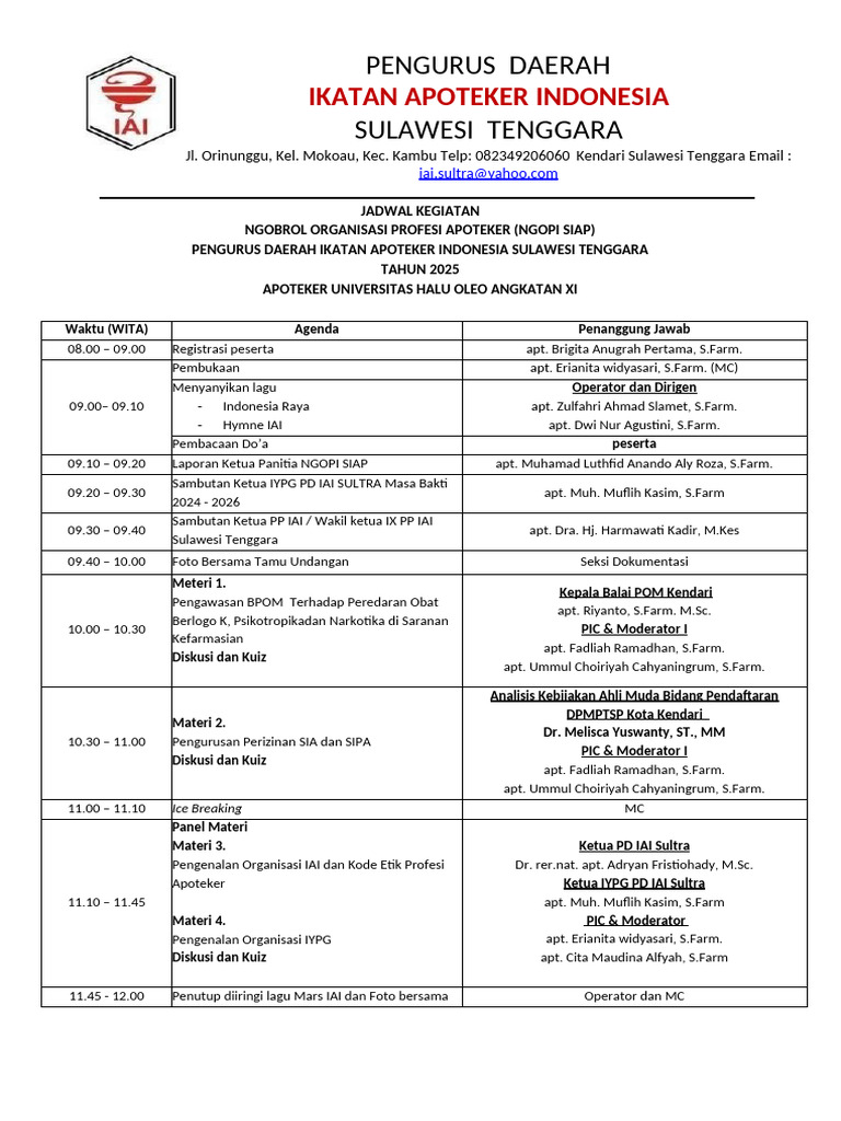 Rundown Acara | PDF