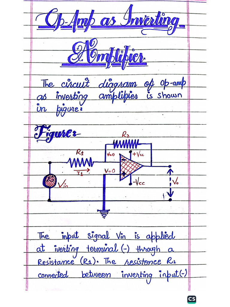 OP-AMP As Inverting Amplifier | PDF