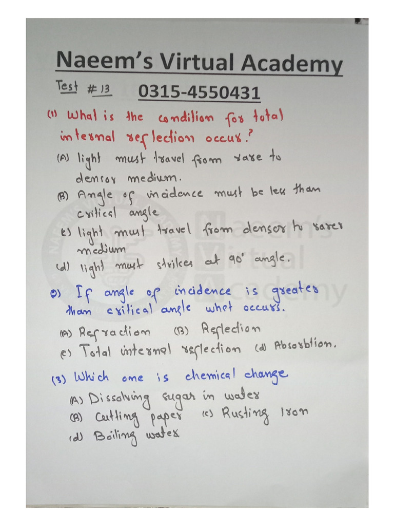 Lec 72 Test 13 | PDF