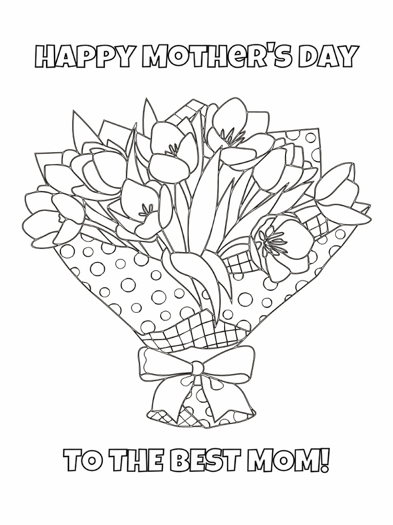 Happy Mother's Day Coloring Page | PDF