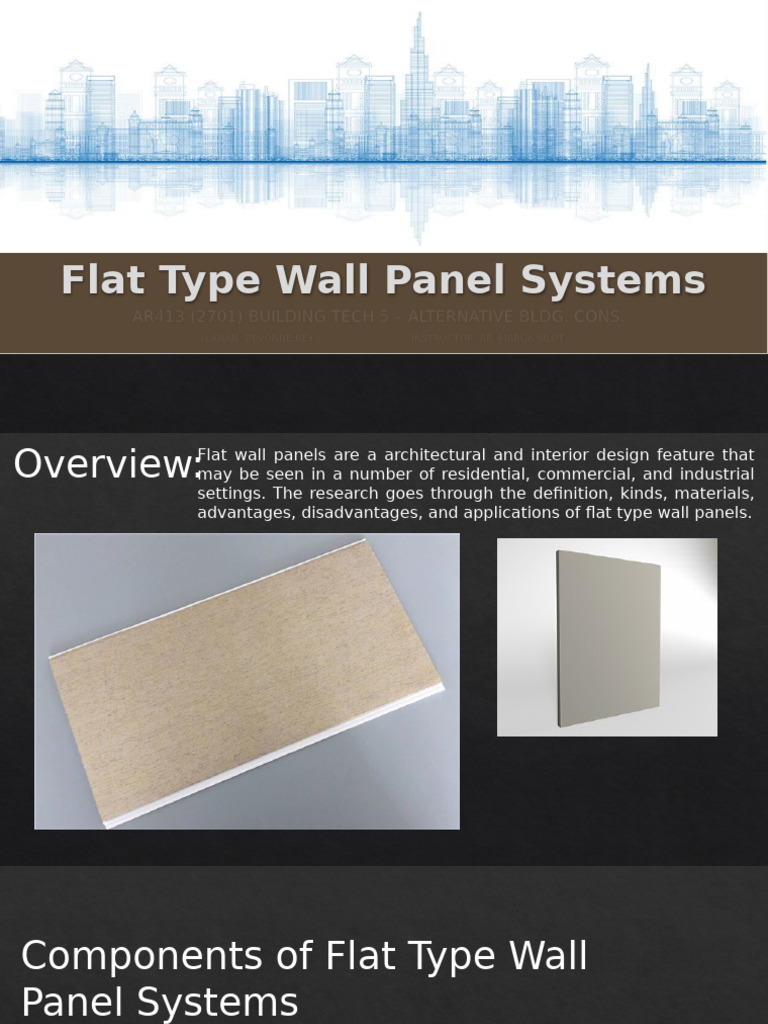 Flat Type Wall Panel Systems Overview | PDF
