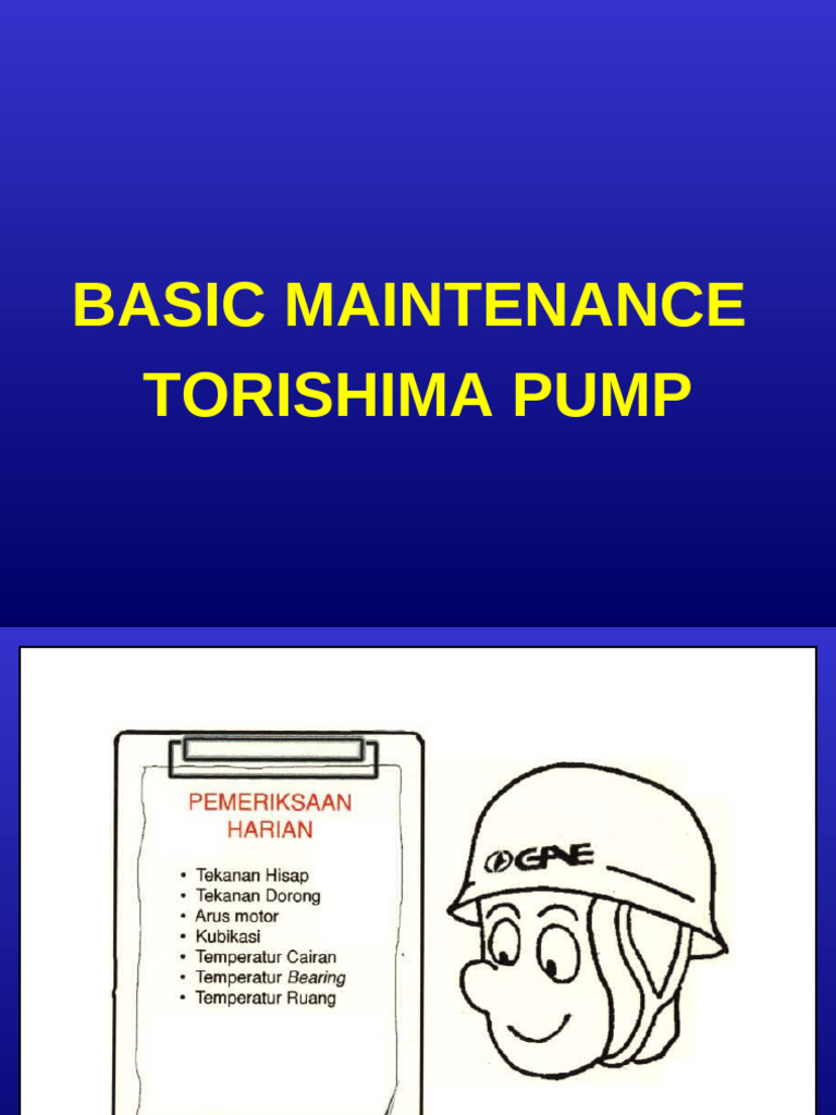 Torishima Pump Maintenance Guide | PDF