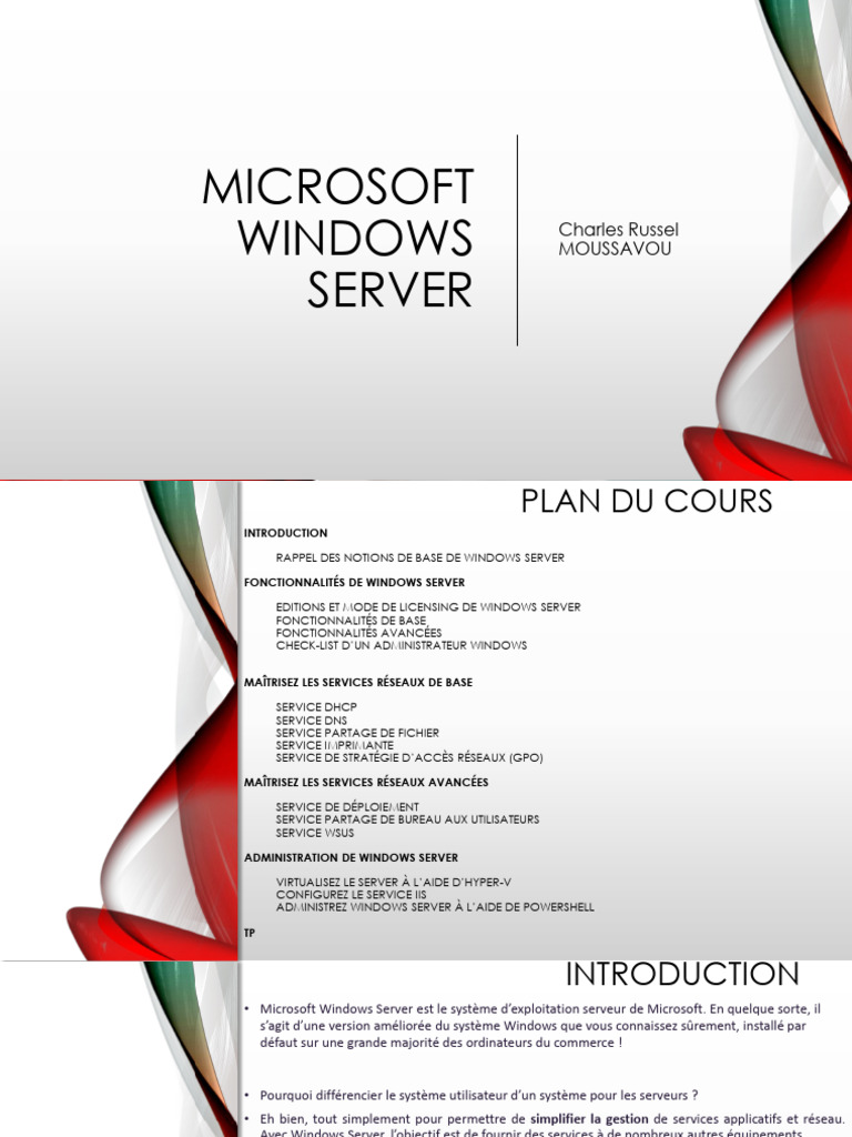 Fonctionnalités et éditions de Windows Server | PDF | Active Directory ...