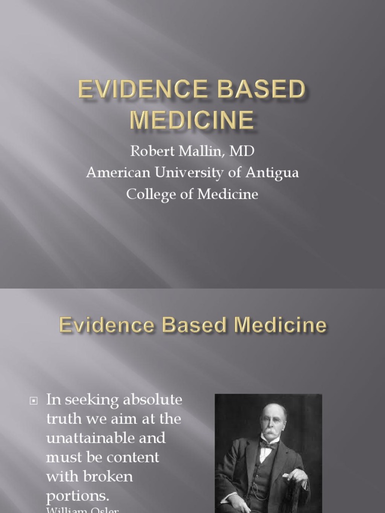 Evidence Based Medicine PDF American Medical Association Family