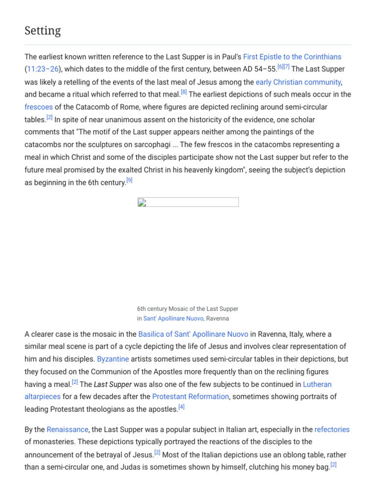 Last Supper in Christian Art - Wikipedia | PDF