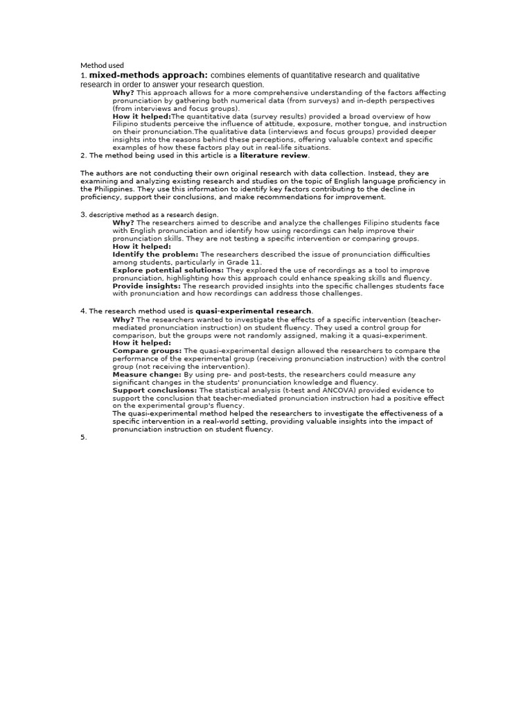 Method used | PDF | Methodology | Focus Group