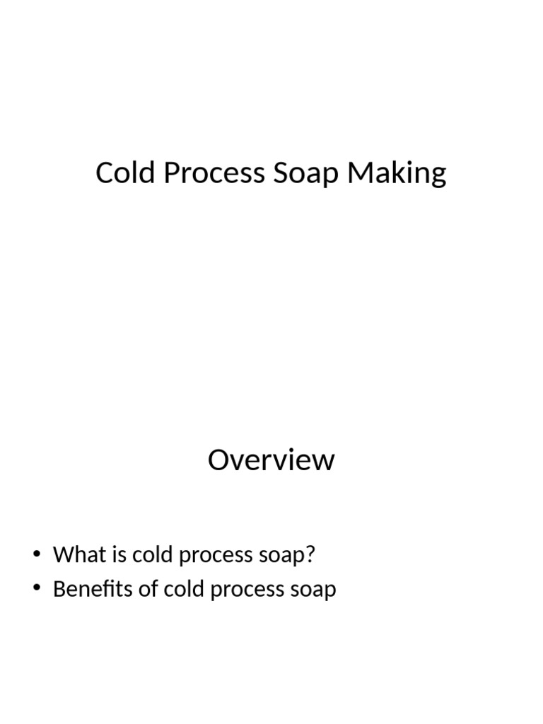 Cold Process Soap Making | PDF