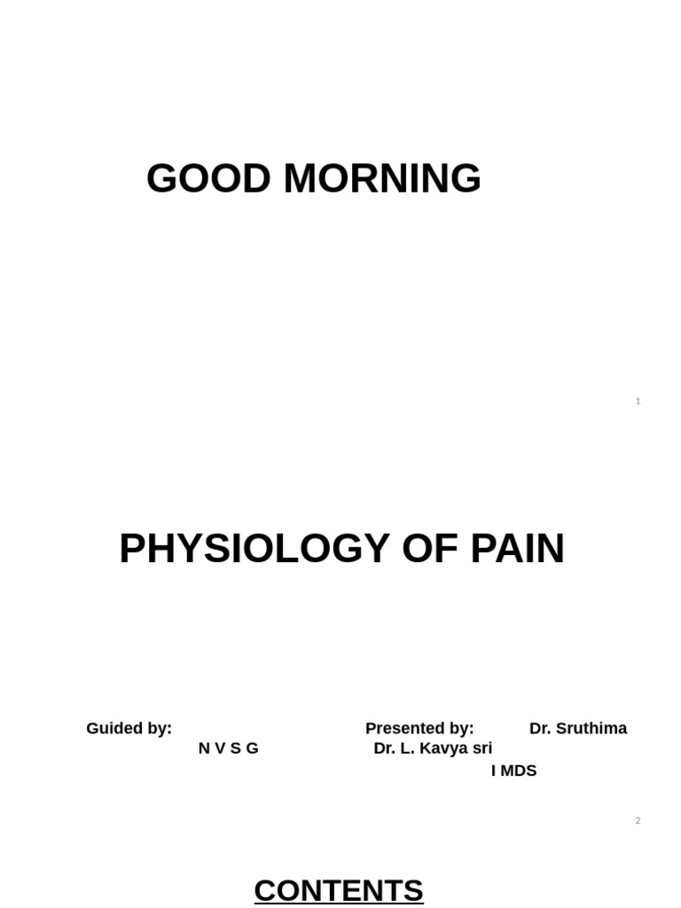 Understanding Pain Physiology and Management | PDF | Pain | Nervous System