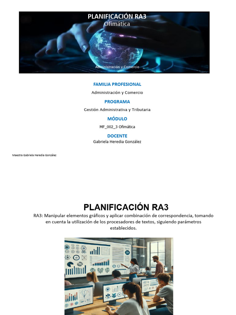 Planificación de Ofimática RA3 2024 | PDF | Diseño | Microsoft Word