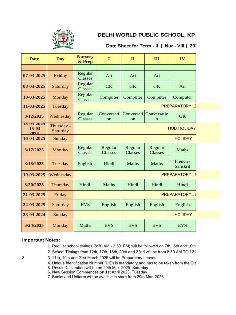 2025 Pre-Board Date Sheet for Classes IX & XI | PDF | Languages Of ...