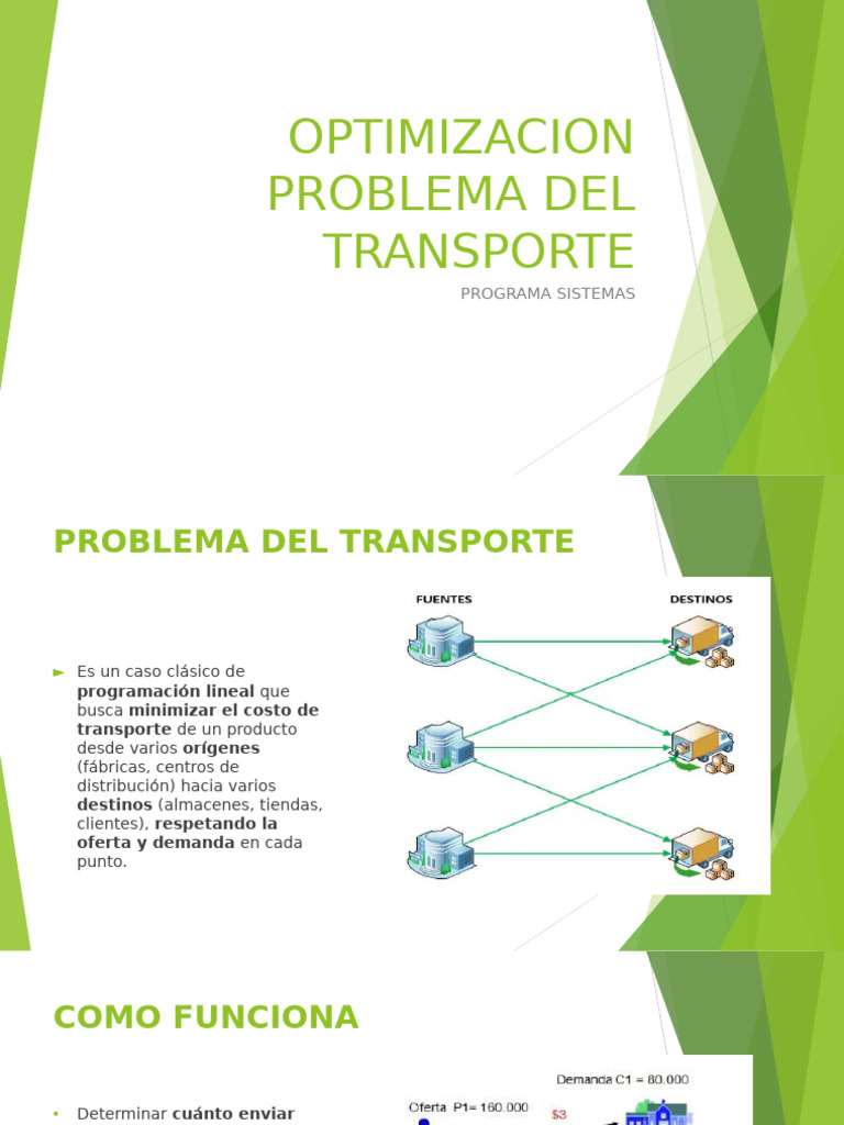 Optimización del Problema de Transporte | PDF