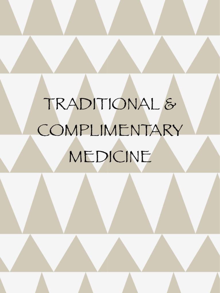 Traditional & Complimentary Medicine | PDF