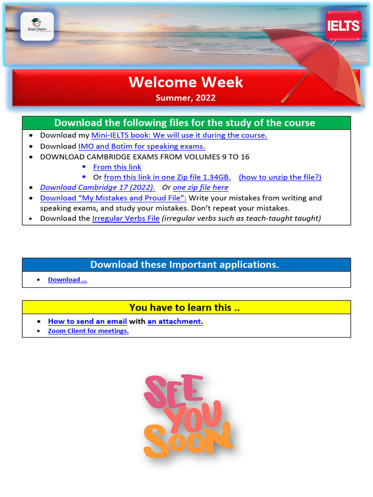 Welcome Week - Add | PDF