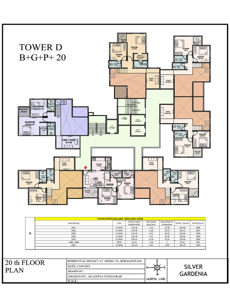 D Wing 20 TH Floor Plan | PDF