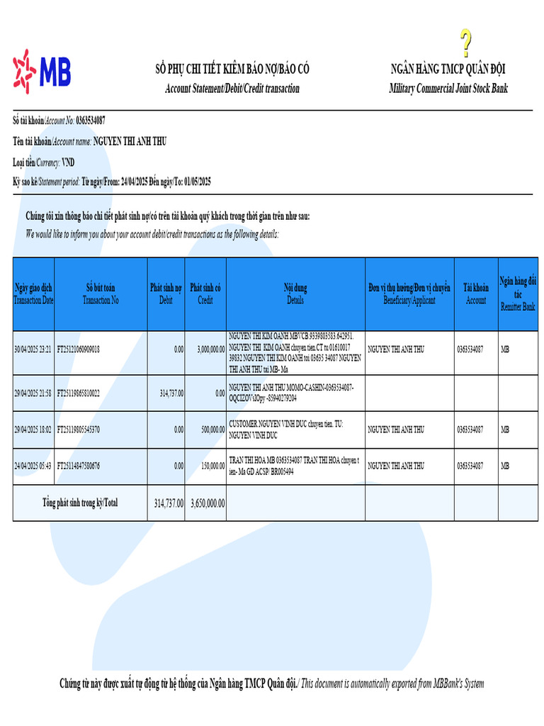 Transaction History | PDF