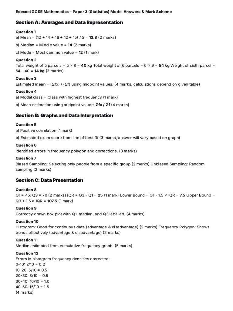 A-Statistics Paper 3 | PDF