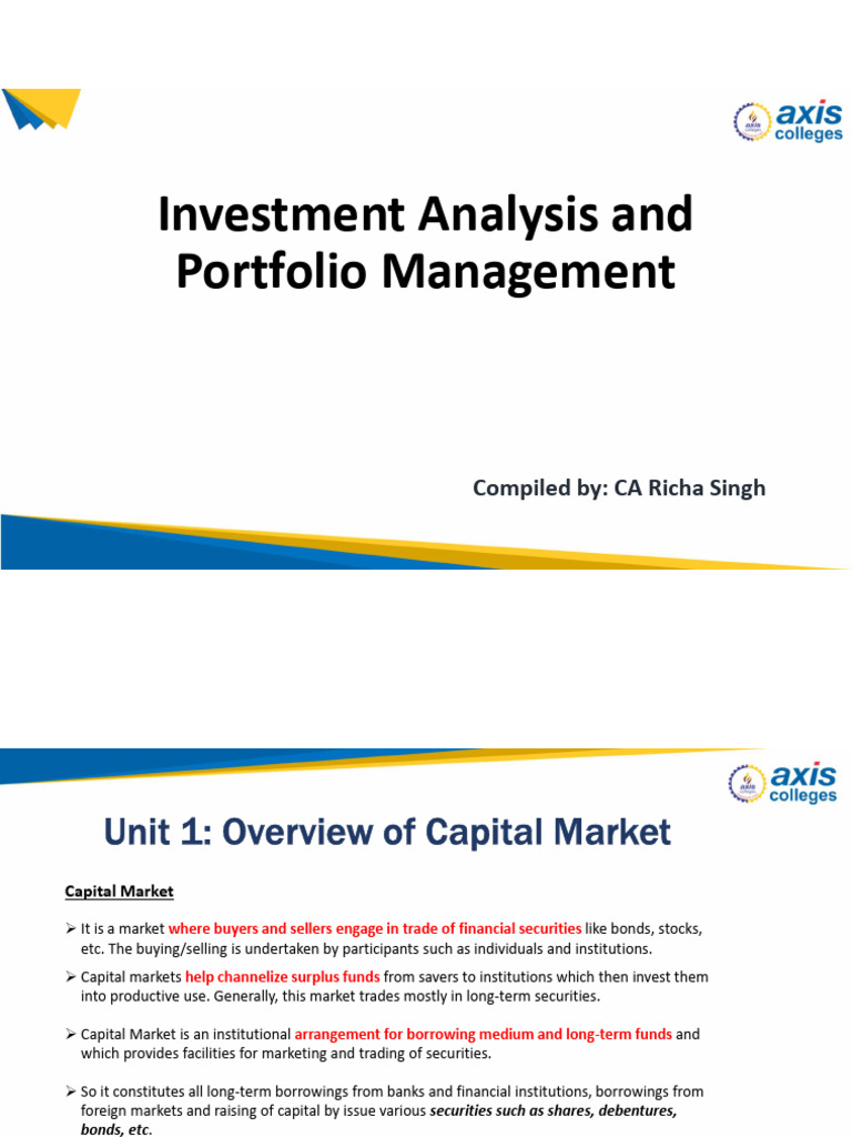 KMBN FM 01 Investment Analysis & Portfolio Management | PDF | Order ...