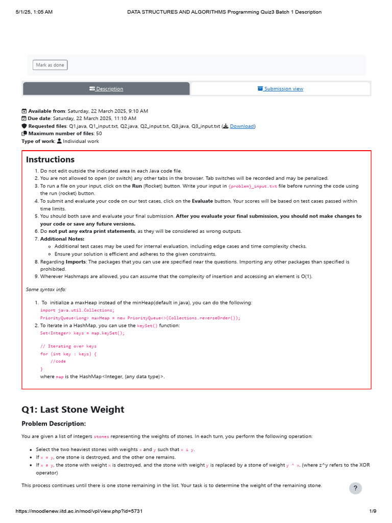 Quiz 3: Data Structures & Algorithms | PDF | Time Complexity | Computing
