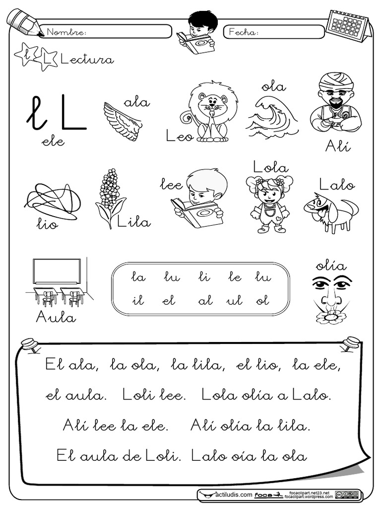 Ola Ala Alí Leo Ele Lalo Lola Lee: Lectura | PDF