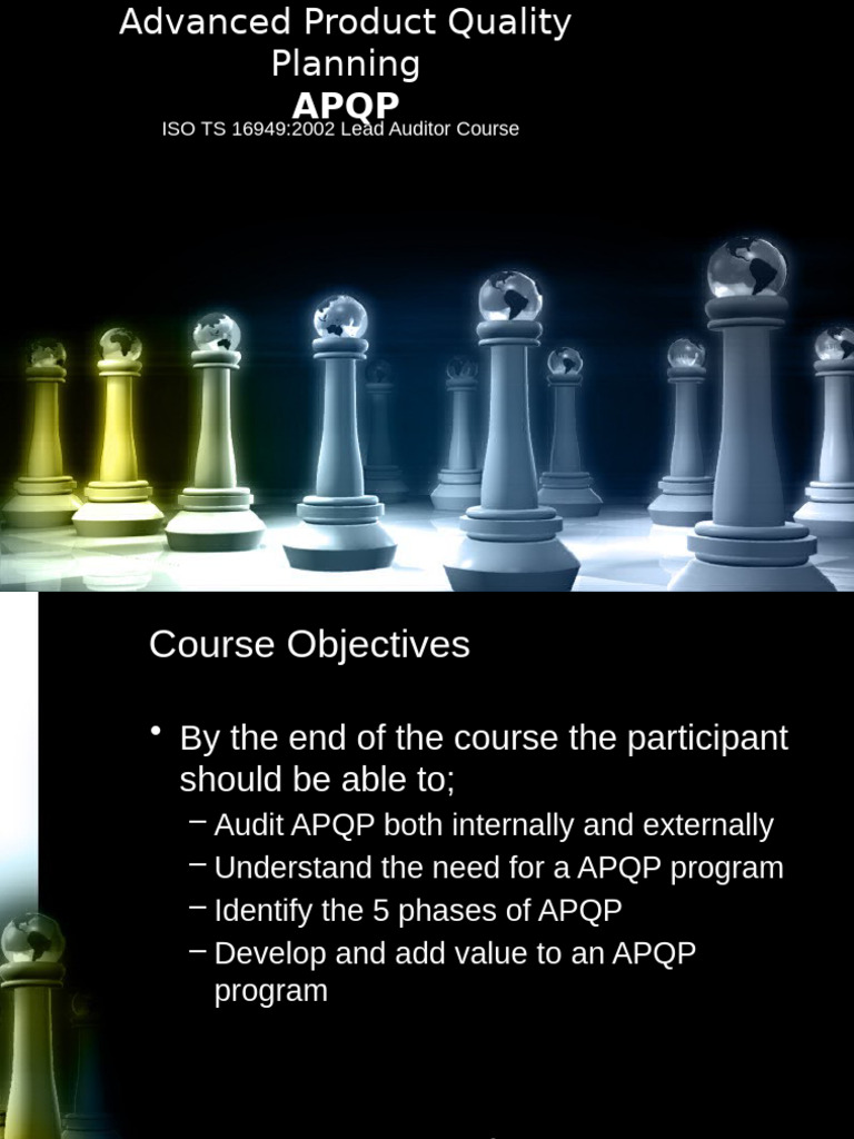 APQP Lead Auditor Course Overview | PDF | Reliability Engineering ...