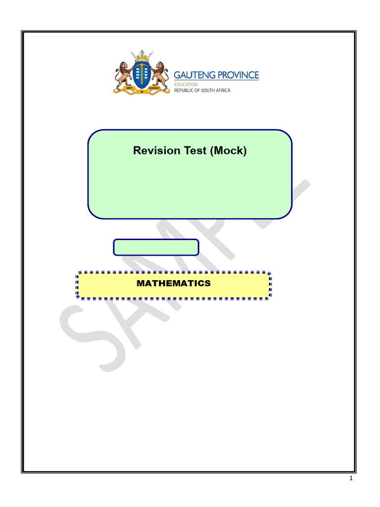 Grade 9 Term 3 Maths Revision Test 2024 | PDF | Multiple Choice | Triangle